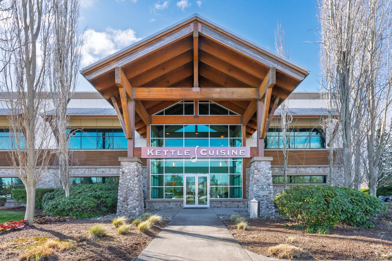 Exterior view of 1200 Merrill at 1200 Merrill Creek Parkway in Everett, Washington, a cold storage and food-grade manufacturing facility.